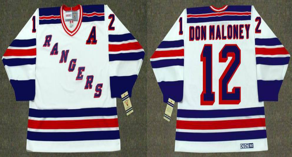 2019 Men New York Rangers 12 Don Maloney white CCM NHL jerseys